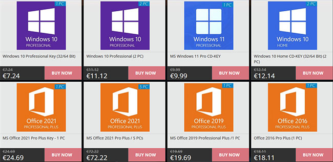 Offre d'automne : clé Windows 10 pour seulement 12 euros et Office pour 24  euros