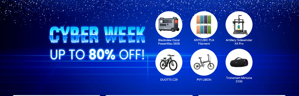 Geekbuying lance la Cyber Week avec un festival de codes promos