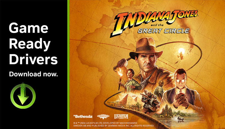 Les GeForce 566.36 WHQL sont disponibles et optimisés pour Indiana Jones et le cercle ancien